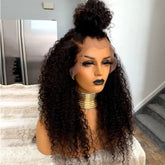 Perruque Brésilienne Kinky Curly HD Lace  – Cheveux Humains 100 %, Effet Naturel